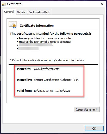 check if certificate is trusted.